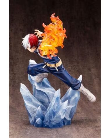 KOTOBUKIYA Figura my hero academia artfxj shoto todoroki ver 2 bonus edition pvc escala 1 - 8 26 cm