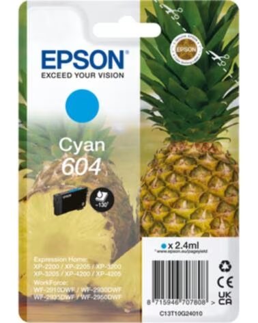 EPSON Cartucho 604 cian c13t10g24010 xp2200 wf - 2910 pina