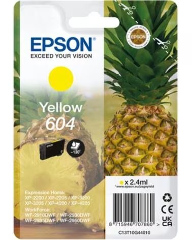 EPSON Cartucho 604 amarillo c13t10g44010 xp2200 wf - 2910 pina