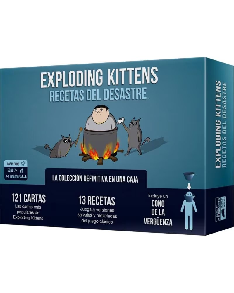 ASMODEE Juego de mesa exploding kittens recetas del desastre pegi 7