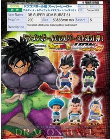 BANDAI Set gashapon lote 40 articulos dragon ball super udm burst 51