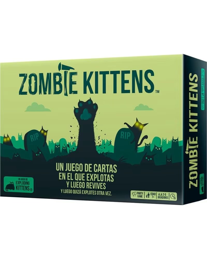 ASMODEE Juego de mesa exploding kittens zombie kittens edad recomendada 7 anos