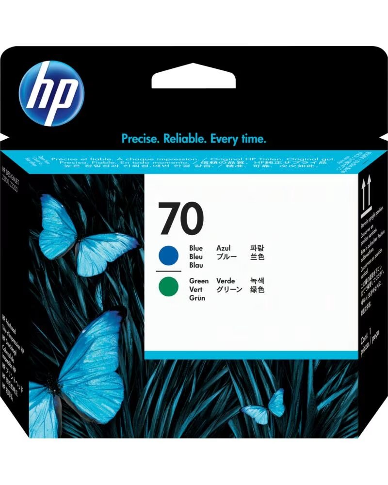 HP Cabezal impresion 70 c9408a azul y verde z2100 - z3100 - z3200
