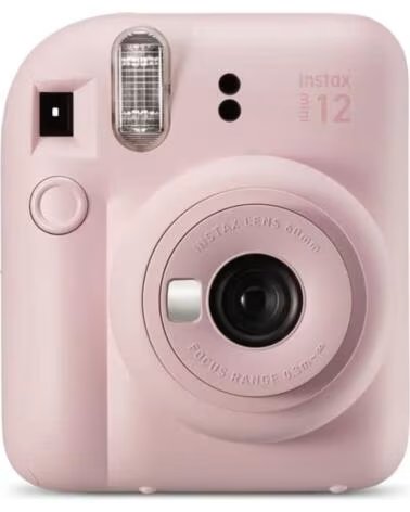 FUJIFILM Camara mini instax 12 flash - autoexposicion - rosa pastel
