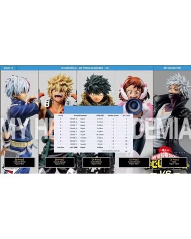 ICHIBAN KUJI my hero academia - vs - lote 80 articulos