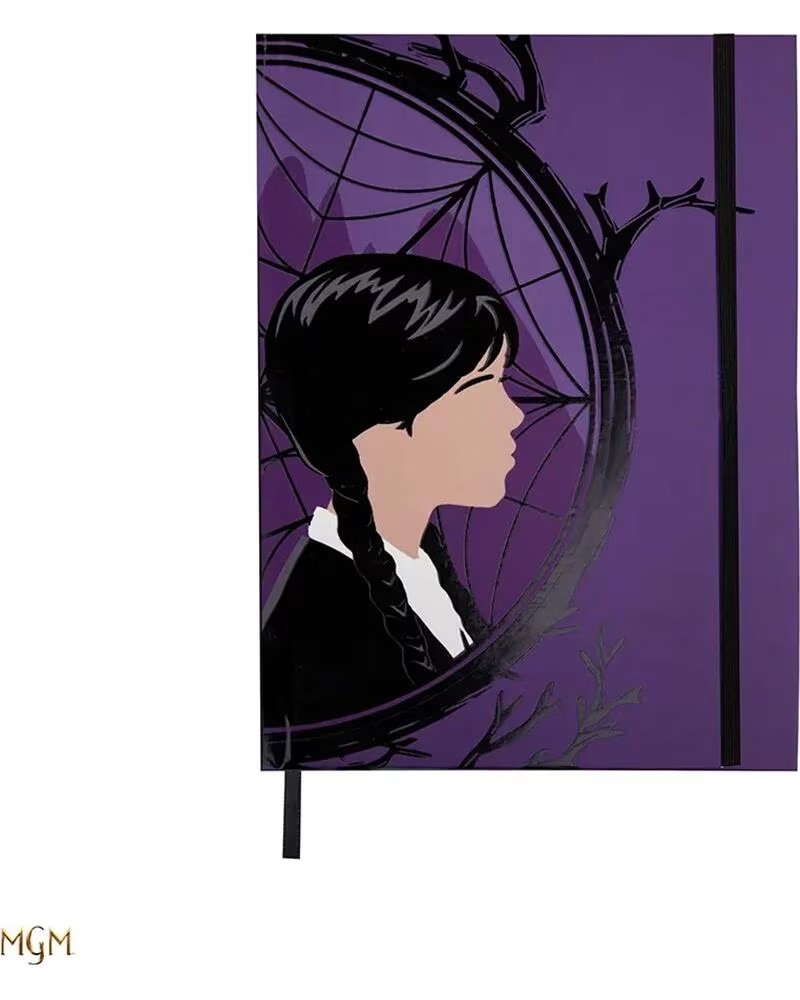 CINEREPLICAS Libreta rigida wednesday addams - miercoles y enid