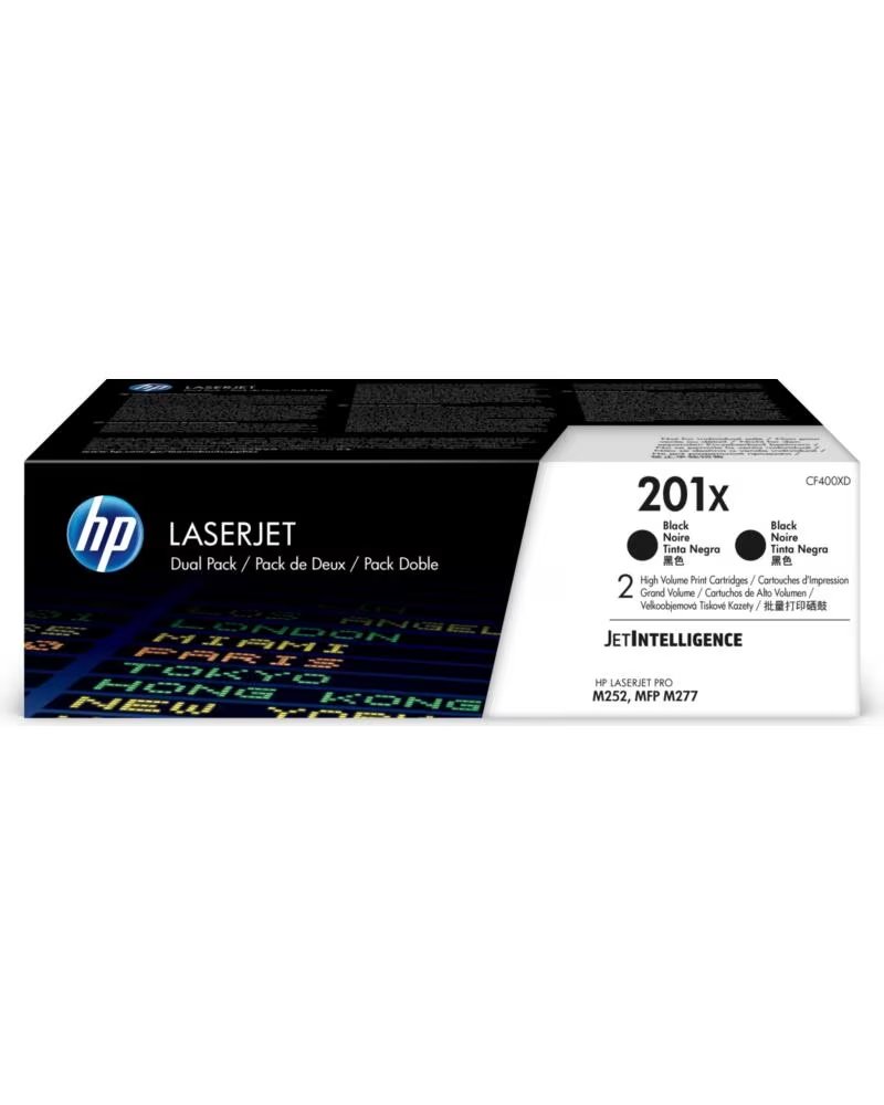 HP Pack toner laserjet 201x alta capacidad 2 uds cf400xd