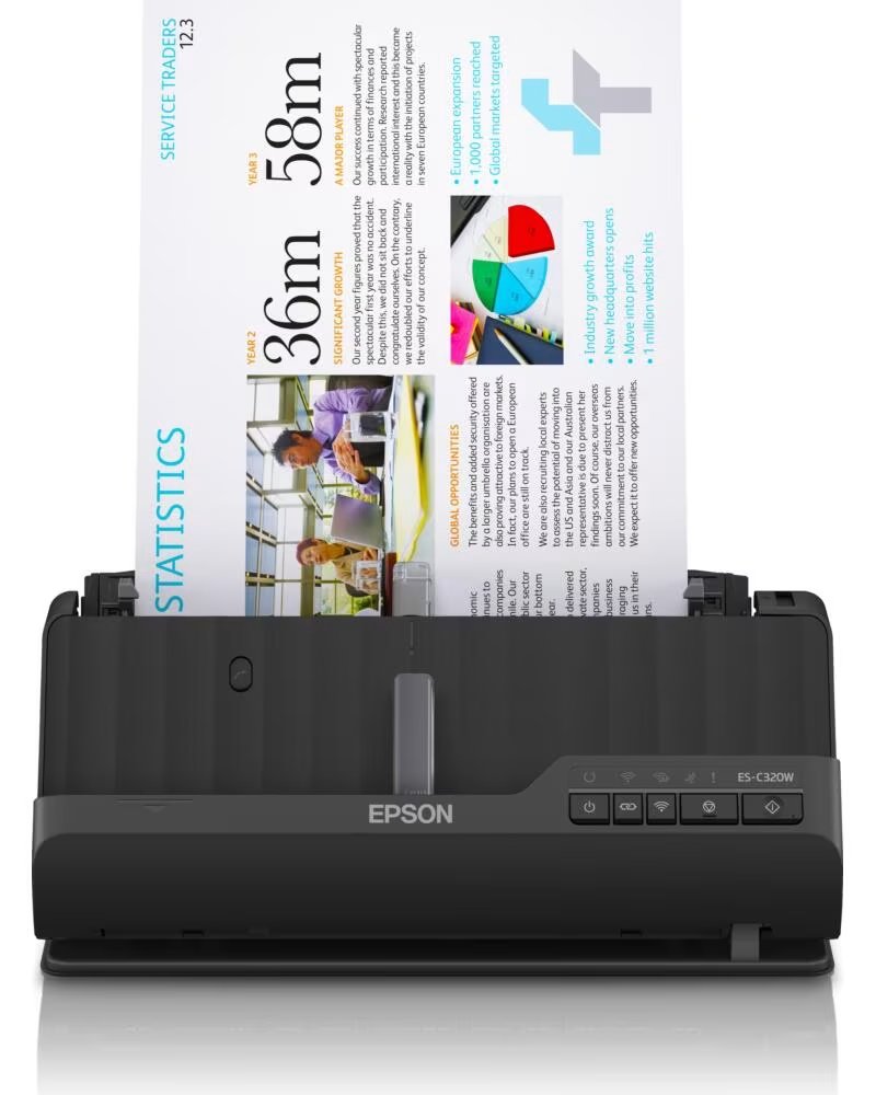 EPSON Escaner sobremesa es - c320w a4 - 30ppm - duplex - wifi - compacto - adf 20hojas