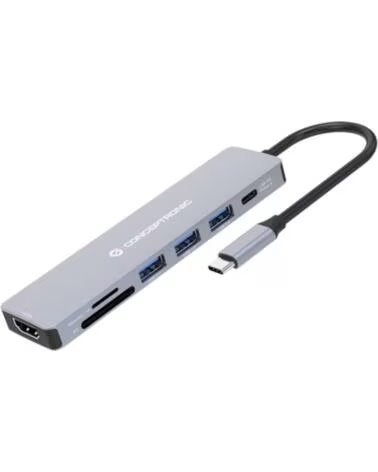 CONCEPTRONIC Hub usb tipo c donn19g 1 x hdmi - 3 x usb 3 2 - 1 x usb tipo c - lector sd - lector micro sd