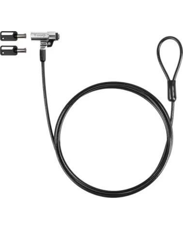 TOOQ Cable seguridad tipo nano con llave para portatil 1 5m