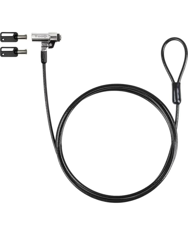 TOOQ Cable seguridad tipo nano con llave para portatil 1 5m