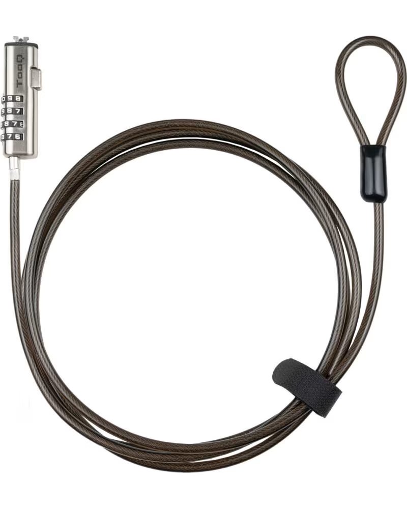 TOOQ Cable seguridad tipo nano con combinacion para portatil 1 5m