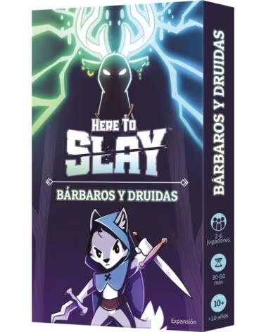 ASMODEE Juego de mesa here to slay expansion barbaros y druidas edad recomendada 10 anos