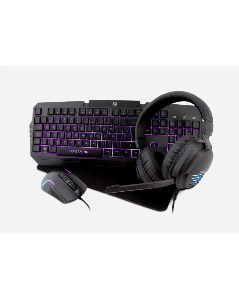 COOLBOX Kit teclado raton auriculares alfombrilla gaming x - wing 2