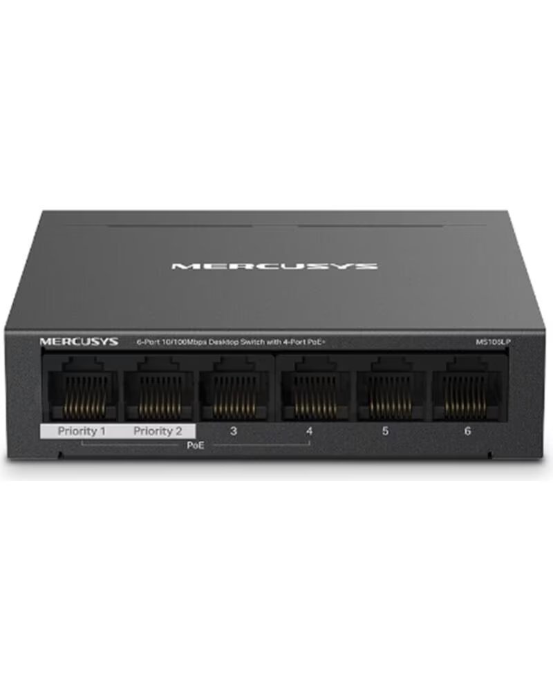 MERCUSYS Switch ms106lp 6 puertos - 10 - 100mbps - rj45 4p poe