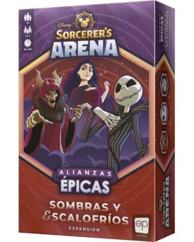 ASMODEE Juego de mesa disney sorcerer arena sombras y escalofrios expansion edad recomendada 13 anos