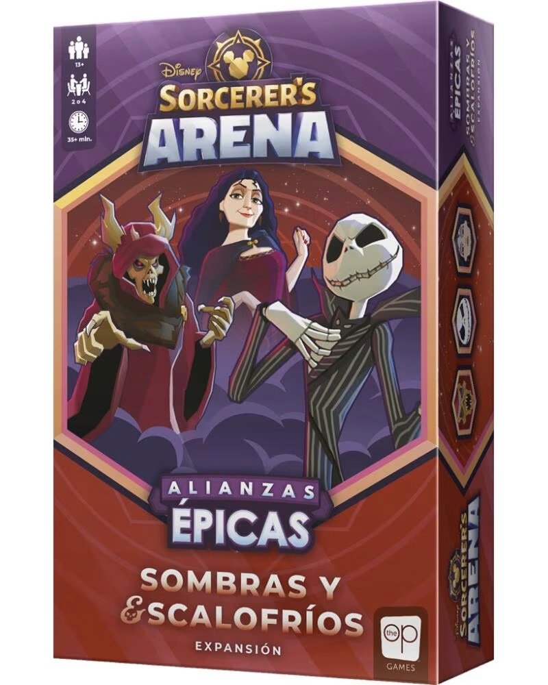 ASMODEE Juego de mesa disney sorcerer arena sombras y escalofrios expansion edad recomendada 13 anos