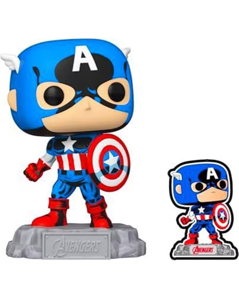 FUNKO pop marvel a60 - comic capitan america con pin