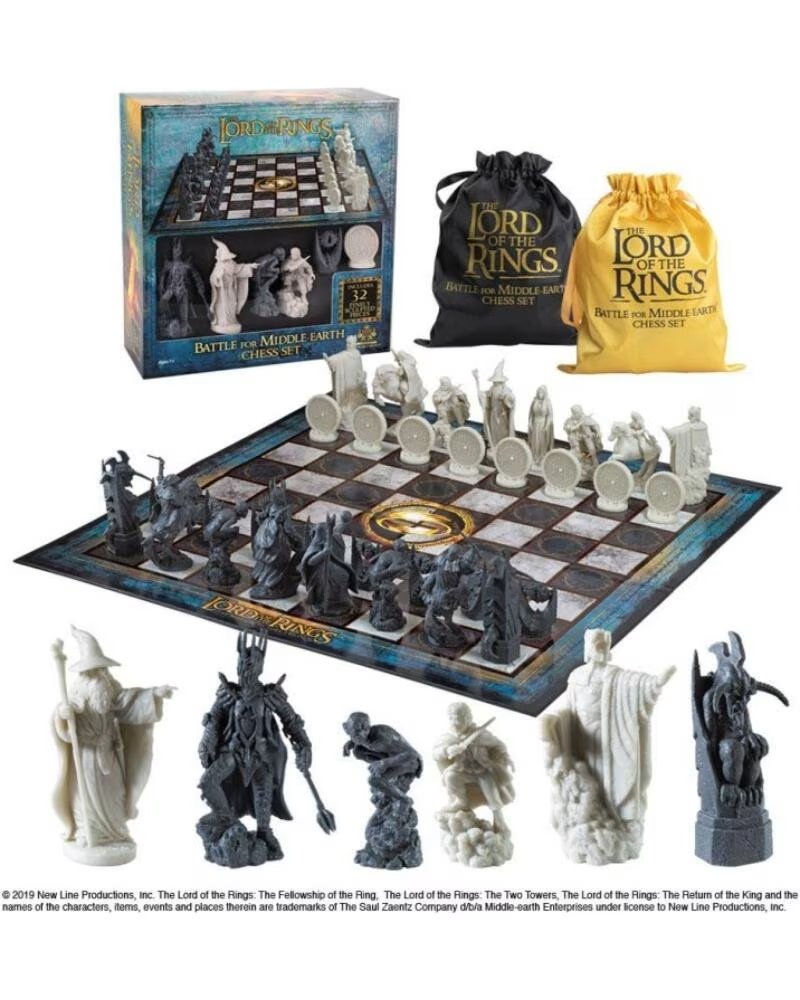 THE NOBLE COLLECTION Juego de mesa ajedrez el senor de los anillos
