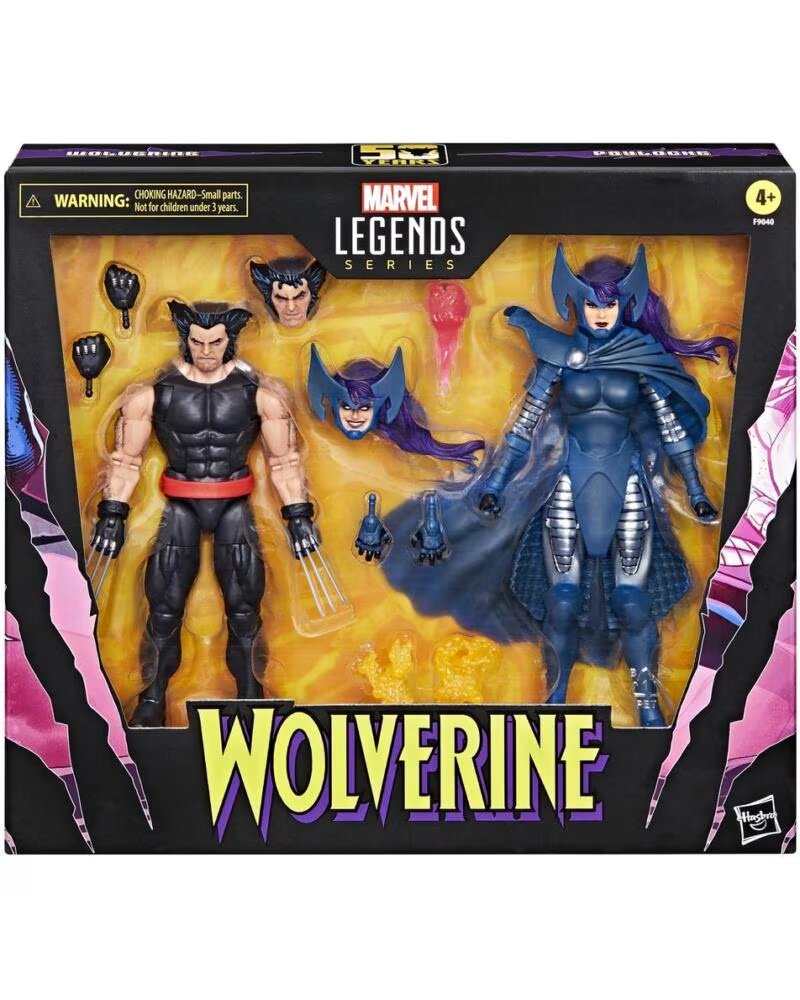 HASBRO Set figuras marvel legends series wolverine lady psylocke