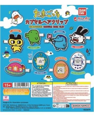 BANDAI Set gashapon 40 unidades tama capsule hair clip
