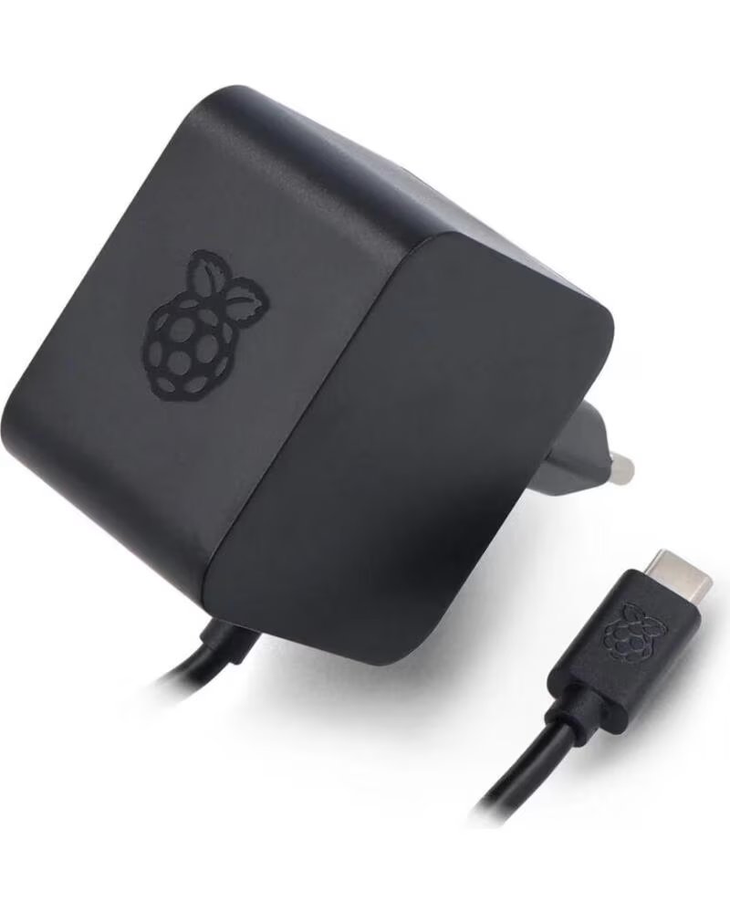 RASPBERRY Fuente de alimentacion cargador pi 5 usb c 27 w color negro
