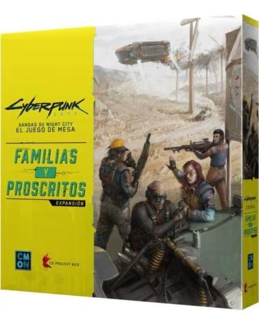ASMODEE Juego de mesa cyberpunk 2077 familias y proscritos edad recomendada 14 anos