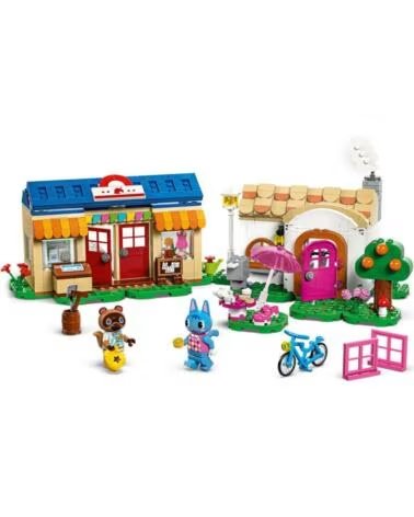 LEGO animal crossing mininook y la casa de minina