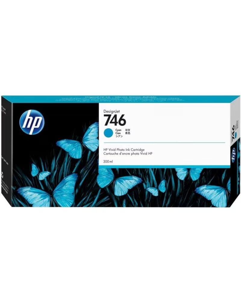 HP Cartucho tinta 746 cian 300 ml