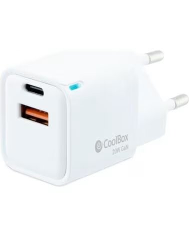 COOLBOX Cargador usb de pared 20w usb tipo a - usb tipo c