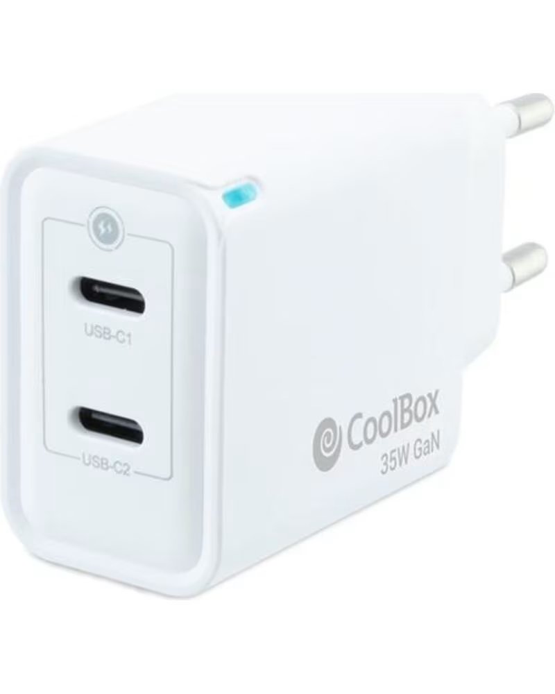 COOLBOX Cargador usb de pared 35w 2 x usb tipo c