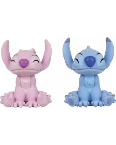 ENESCO Pack de 2 figuras flocadas disney stitch y angel beso