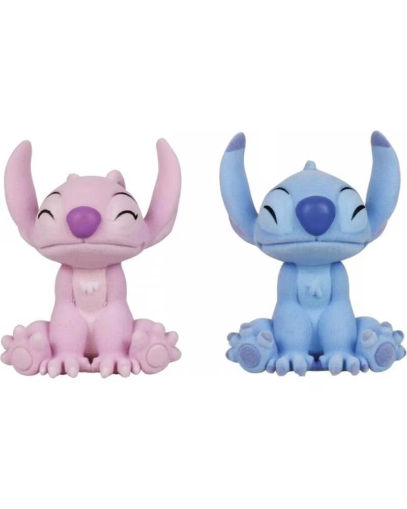 ENESCO Pack de 2 figuras flocadas disney stitch y angel beso
