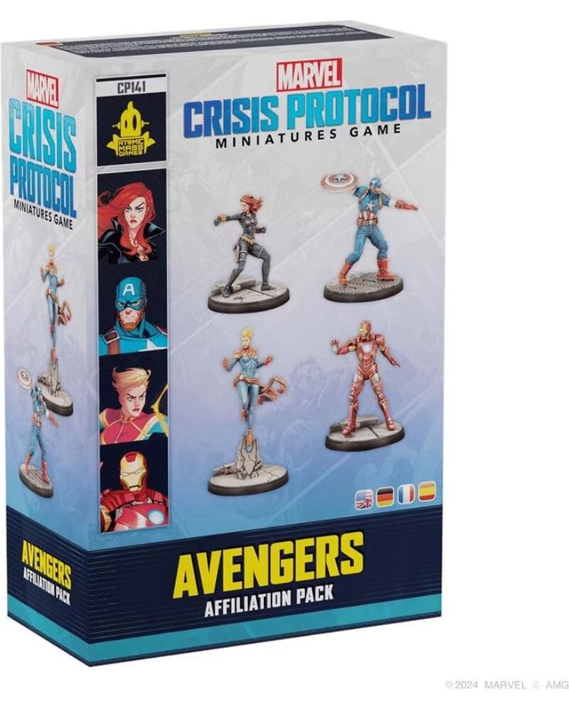 ASMODEE Juego de mesa marvel crisis protocol avengers affiliation pack edad recomendada 14 anos