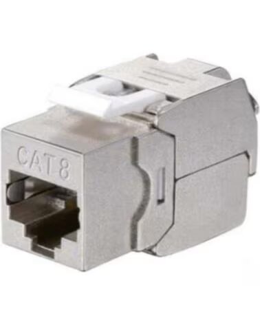 EQUIP Kit 8 uds conector hembra rj45 ftp cat 8 1 panel keystone