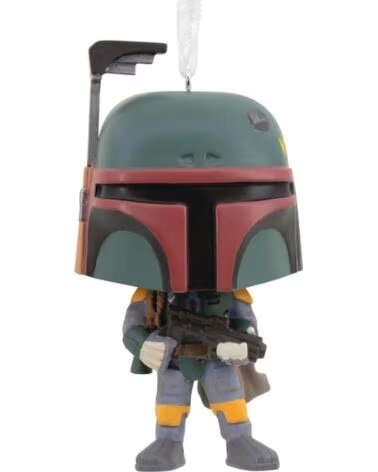 FUNKO ADORNO DE NAVIDAD STAR WARS BOBA FETT FIGURA DE RESINA