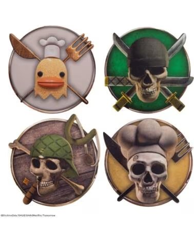 CINEREPLICAS Set 4 posavasos one piece 2