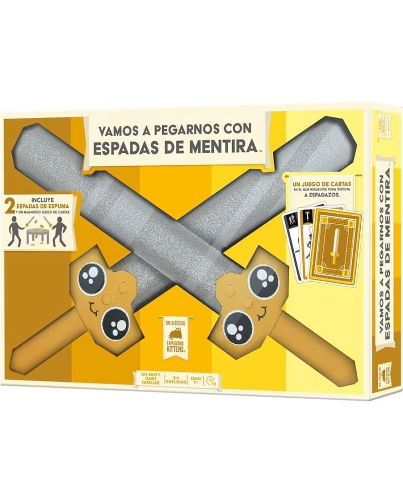 ASMODEE Juego de mesa vamos a pegarnos con espadas de mentira edad recomendada 10 anos