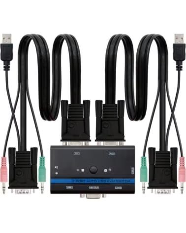 NANO CABLE KVM Switch Nanocable 10 12 0001- PC - CPU 2 VGA 2 USB 4 JACK 3 5 - CONSOLA 2 USB VGA 2 JACK 2 5- 1 4m