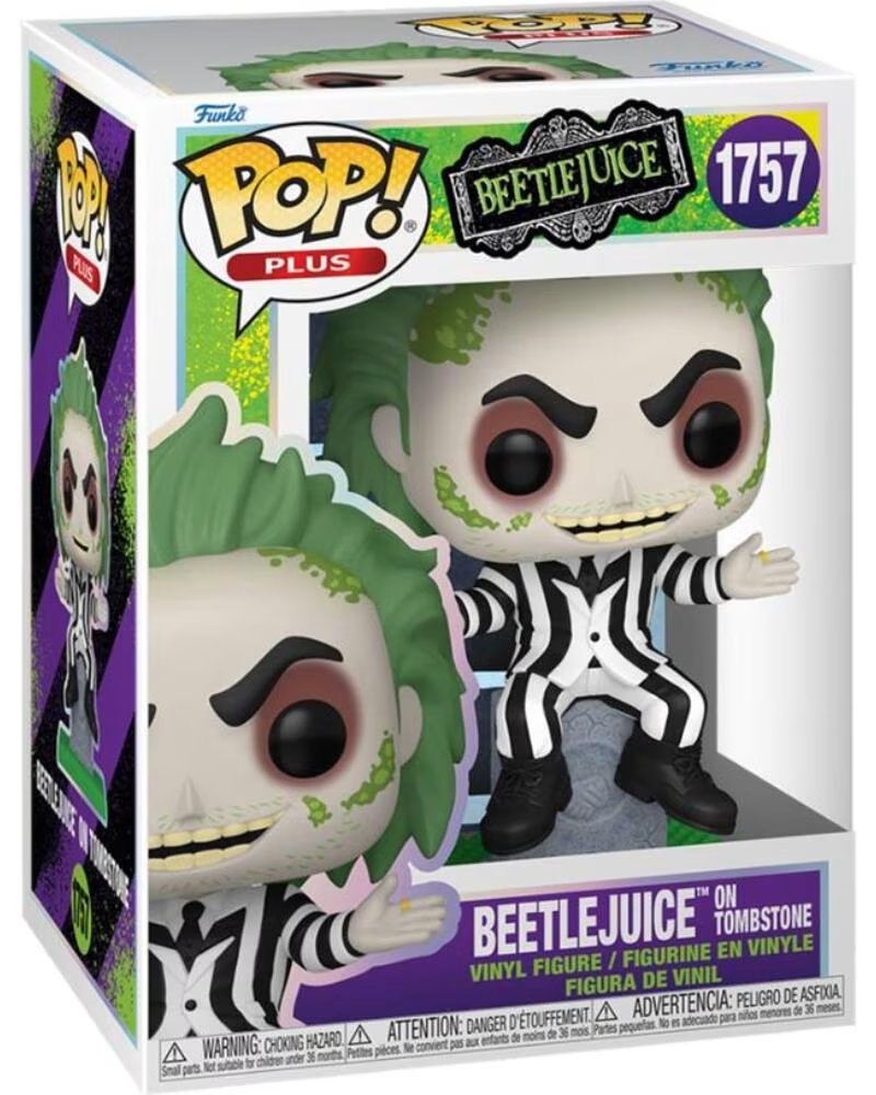 FUNKO pop beetlejuice on tombstone