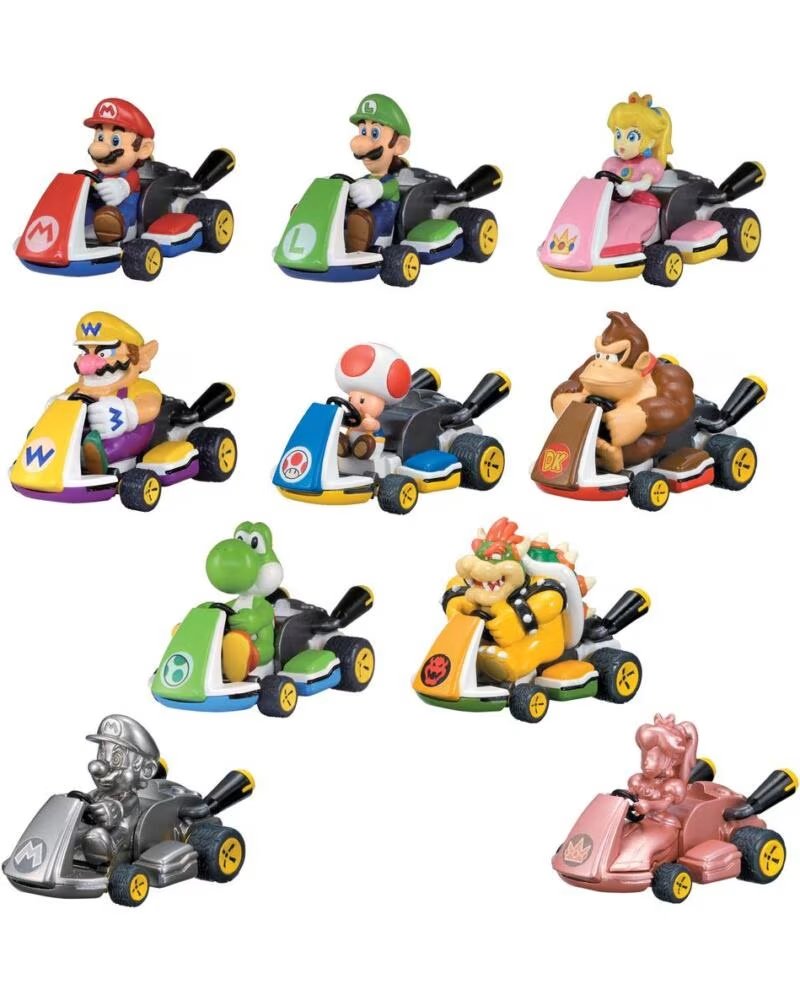 BIZAK Vehiculo mario kart retrofriccion 1 unidad aleatoria