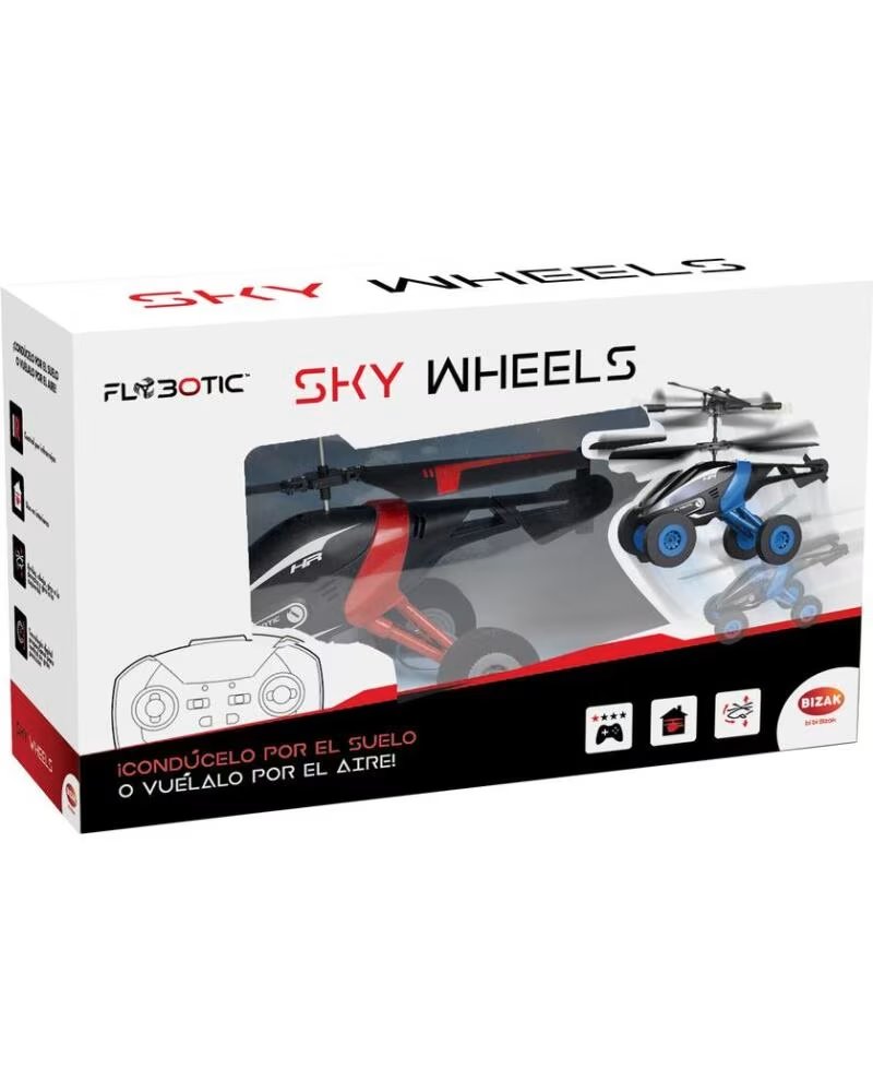 BIZAK Helicoptero radio control flybotic sky wheels 1 unidad aleatoria