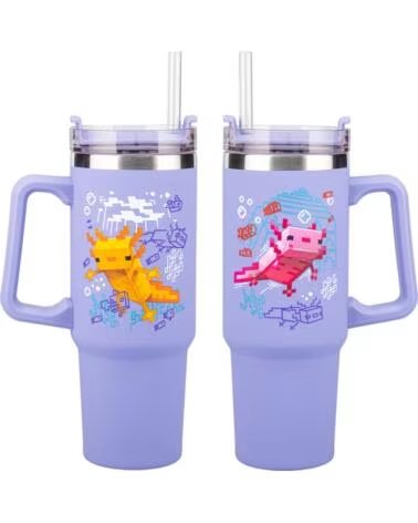 PALADONE Vaso termo con pajita minecraft