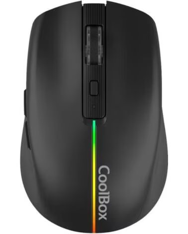 COOLBOX Mouse raton gaming w01 negro 1600 dpi inalambrico recargable