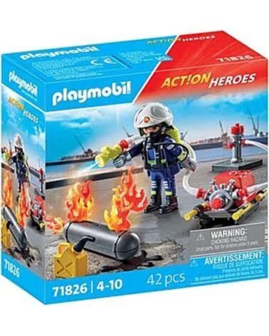 PLAYMOBIL - bombero con bomba de agua