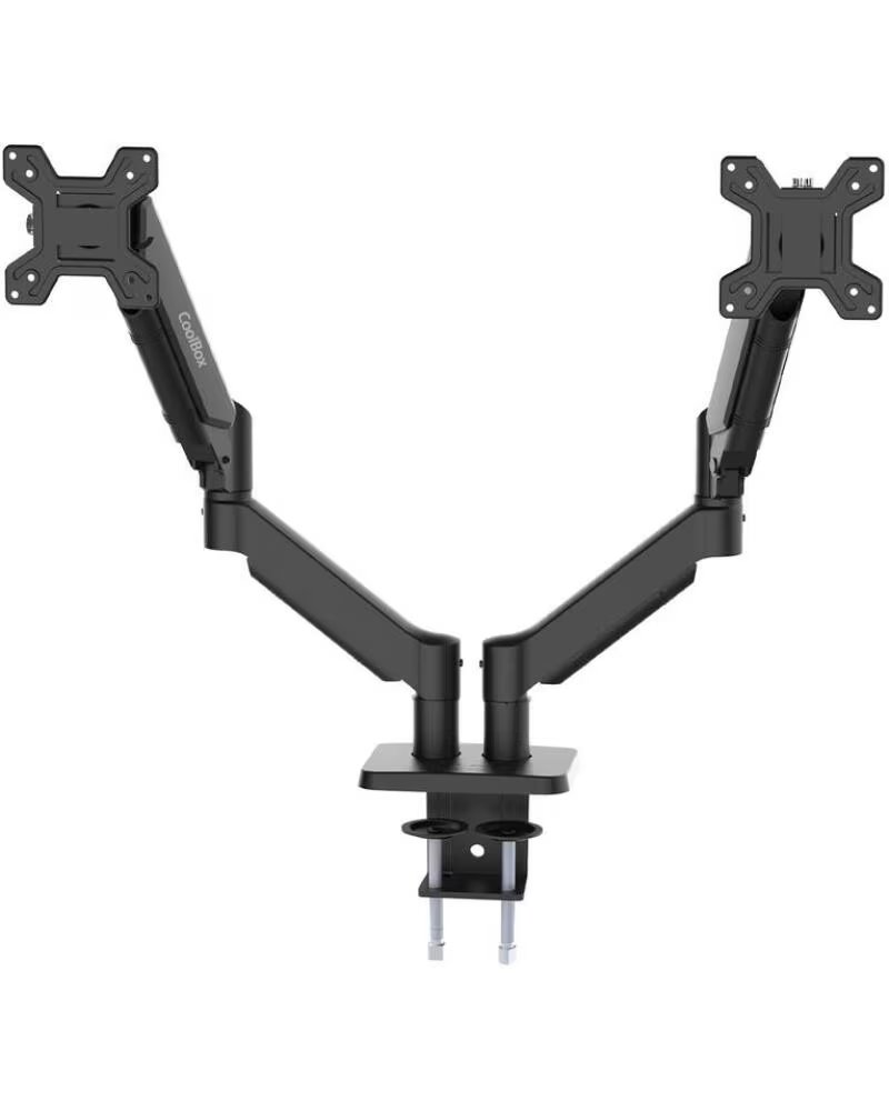 COOLBOX Soporte 2 monitores hasta 32 pulgadas abrazadera articulado