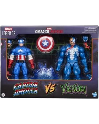 HASBRO CONFEZIONE DA 2 ACTION FIGURE MARVEL LEGENDS GAMERVERSE CAPITAN AMERICA VS VENOM