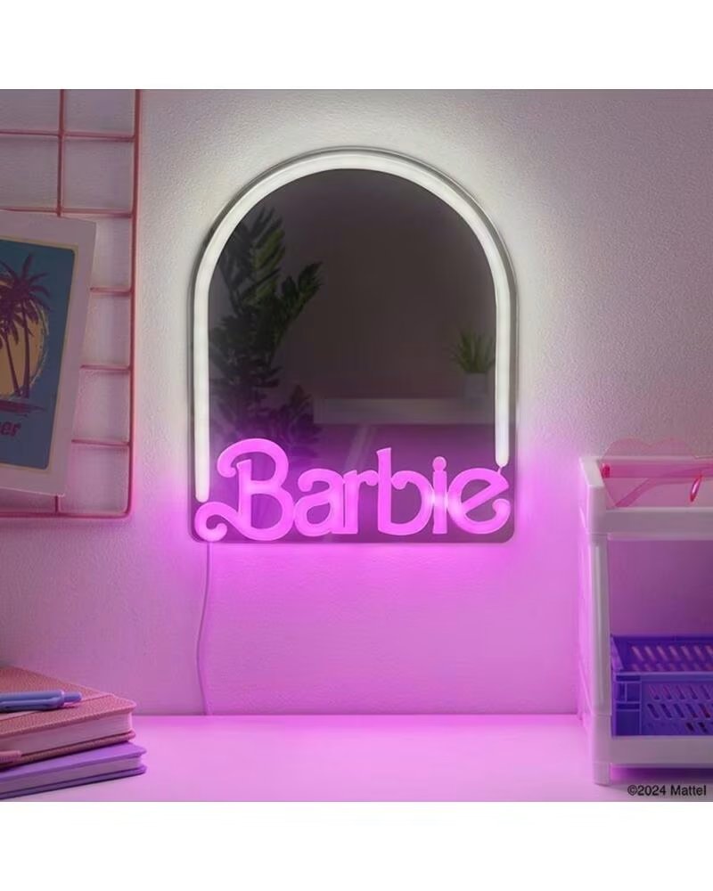 PALADONE Espejo de neon led de montaje en pared barbie