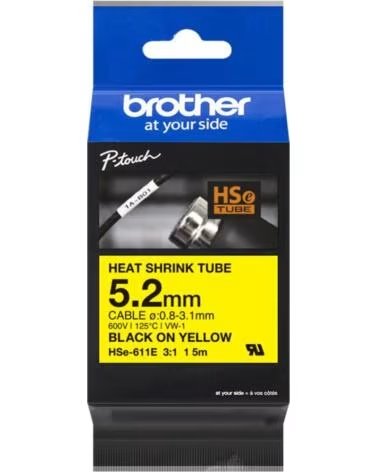 BROTHER Cinta tubo hse611e para cables