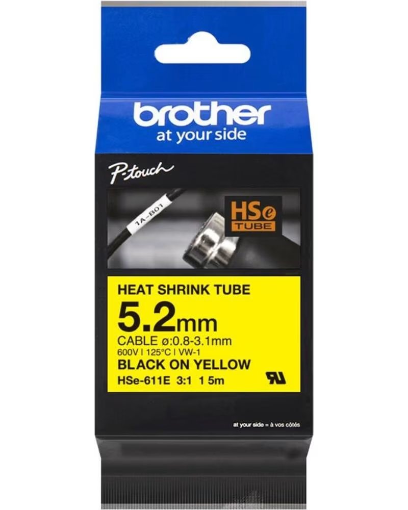 BROTHER Cinta tubo hse611e para cables